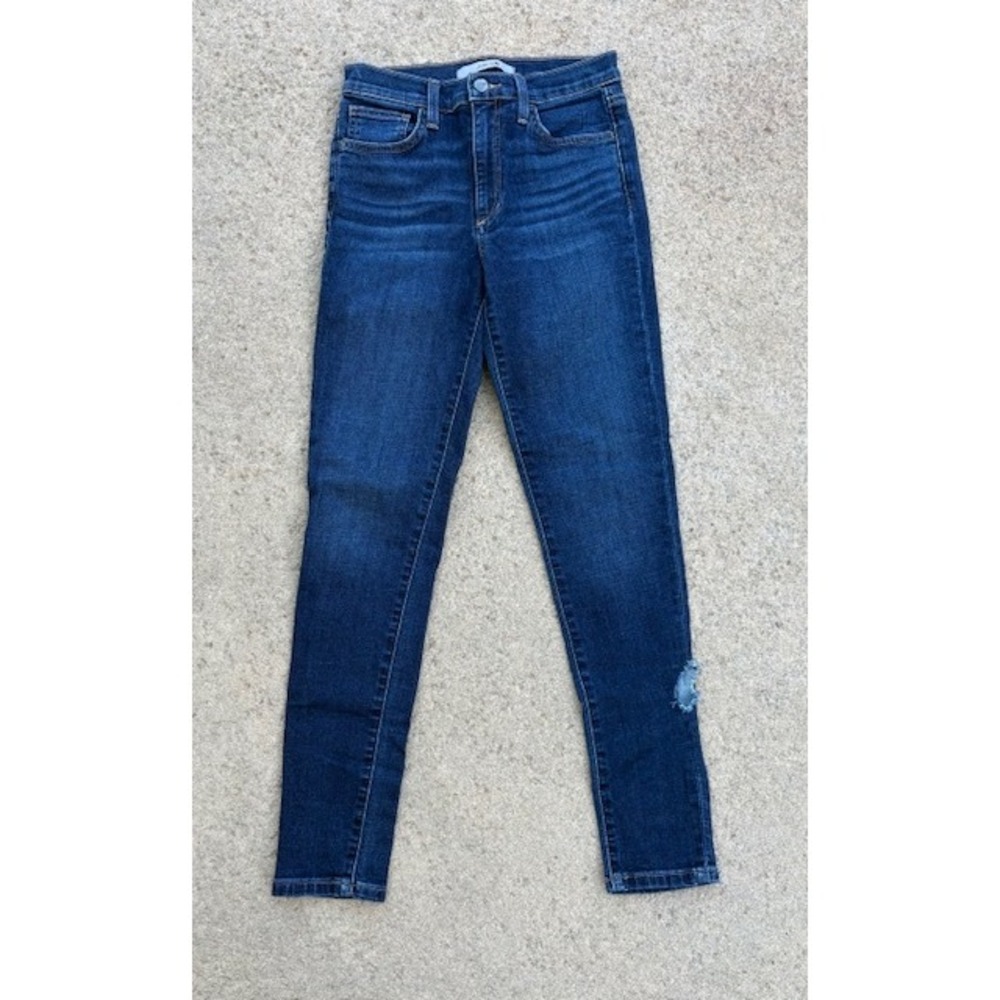 Joes Jeans High Rise Skinny Jeans Dark Wash Distressed Casual Women's Size 26